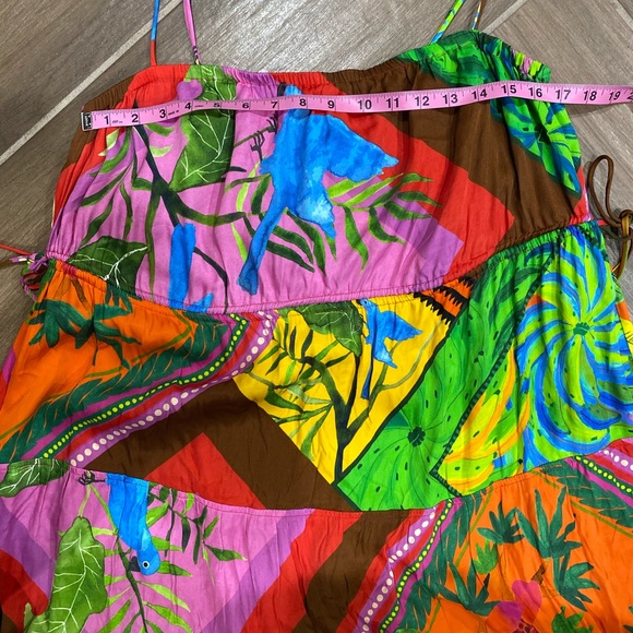 Anthropologie X Farm Rio Palila Fringed Midi Dress Size     X-Large. - Picture 11 of 15